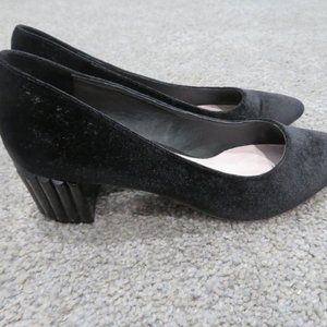 Melyann Black Velvet Pointed Toe  Heels Size 8